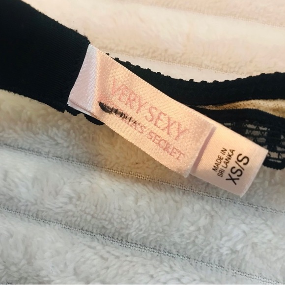 VS Very Sexy Nude Black Polka Dot Lace Garter belt size xs/s - Picture 6 of 6